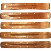 Saraswati Räucherstäbchen-Halter Räucherstäbchenhalter "India" Holz länglich 26cm
