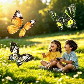HX808 Electric Remote Control Flapping-Wing Butterflying Carbon Fiber Frame with Dazzling LED Lights 2.4G RC Toys Drone
