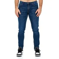 iKENNAS 5-Pocket-Jeans Herren Jeans Hose Slim Fit Jeans W29/L32 (7005 jeans) Blau