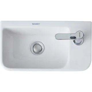 Duravit Me by Starck Waschtisch 0717400000 40 x 22 cm, Hahnloch rechts, ohne Überlauf, mit Hahnlochbank, weiß