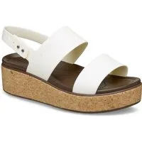 Crocs Brooklyn Cork Low Wedge Keilsandalette, Plateausandale, Sommerschuh mit Korkplateau