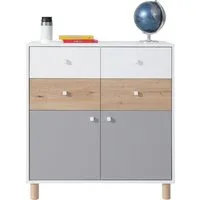 Masseno Kommode SANNIO 85 cm Sideboard Weiß
