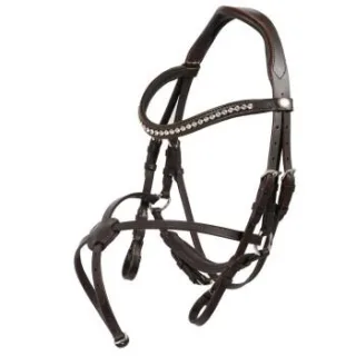 Hans Melzer Horse Equipment Hans Melzer Trense Calgary mexikanisches Reithalfter braun/silber VB/ COB (Vollblut)