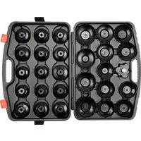 Yato Werkzeugset Jeu de clés à douille pour filtre à huile 65-120 mm, 3/8", 30 pièces