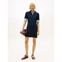 Tommy Hilfiger Minikleid CO CABLE MID GG SHIFT MK DRESS mit Zopfmuster