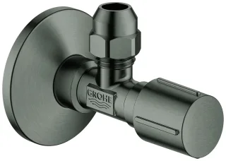 GROHE Eckventil 22037 1/2x3/8'' Rosette Metallgriff hard graphite gebürstet, 22037AL0 22037AL0