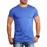 Young & Rich T-Shirt Herren Uni Basic rundhals Ausschnitt Unterziehshirt 1701 Rundhalsauschnitt unifarben kurzarm regular fit
