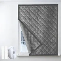Rosnek Gardine Thermovorhang Fenster Kälteschutz mit Magnetverschluss & Magic Tape, für Wohnzimmer und Schlafzimmer, Winter und Sommer