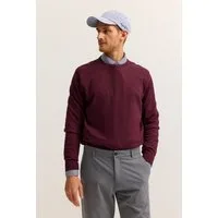 bugatti Rundhalspullover Regular Fit Basic Essential aus reiner Baumwolle