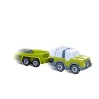 Kullerbü - Geländewagen mit Anhänger, Spielfahrzeug anthrazit/weiß