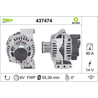 Valeo Generator  90A Alfa Mito Fiat Punto Lancia Musa Peugeot Bipper