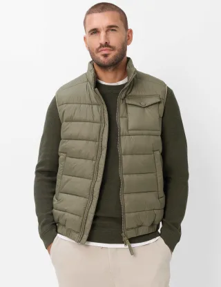 Brax Herren Steppweste Style WILL khaki Grün Khaki, grün - khaki, Gr. S