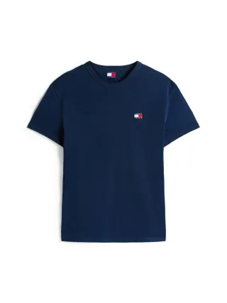 Tommy Jeans - Tommy Badge T-Shirt mit Rundhalsausschnitt blau - Gr. - XL