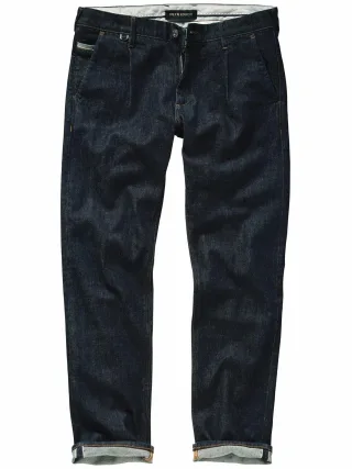 Mey & Edlich Herren Selvedge-Chino Blau 98 % Baumwolle, 2 % Elasthan