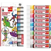 Marabu Wasserfarbe Marabu KiDS Window Color 10x25ml sortiert