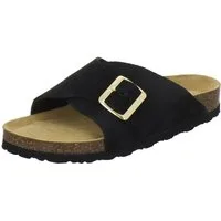 AFS-Schuhe 215097 Sommer Pantolette für Damen mit Fußbett, bequeme Sandalen aus Leder