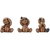 Horror-Shop Dekofigur Three Wise Voodoo Dolls als Geschenkartikel & Deko