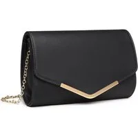 LuxusKollektion Abendtasche Damen Clutch Abendtasche Elegante Umhängetasche Schwarz-leder