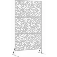 vidaXL Gartenzaun Sichtschutz 100 x 50 x 180 cm Verzinkter Stahl Silber, (1-St)