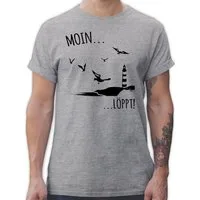 Shirtracer T-Shirt Moin...Löppt! - schwarz Sprüche Statement
