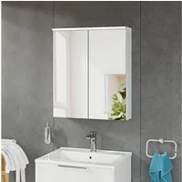 Bernstein Badezimmerspiegelschrank SOLO 60cm Weiß matt LED-Spiegelschrank 2-türig