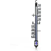 BEARWARE Analoges Thermometer aus Metall, Außenthermometer wetterfest, Außenwetterstation (Montagematerial, Messbereich -40° bis +50° C – klassisches Design)