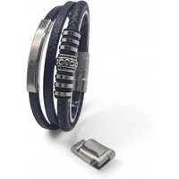 NAHLE Lederarmband Leder elegantes Armband Echtleder – geflochten mit Magnetverschluss (1-tlg), Echtleder, geflochten, Magnetverschluss, +1,5 cm Erweiterung