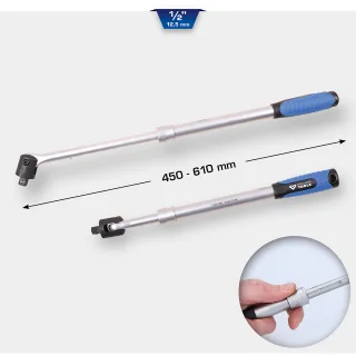 Brilliant Tools 1/2" Teleskop-Gelenkgriff (450 - 610 mm) - BT022401