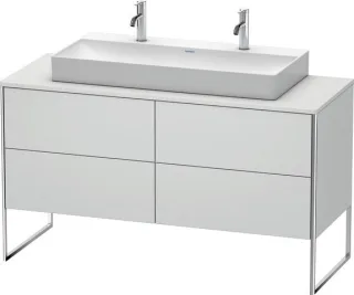 Duravit XSquare Konsolenwaschtischunterbau bodenstehend Weiß Seidenmatt 1400x548x778 mm - XS4925M363 XS4925M3636