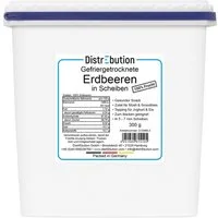 DistrEbution Trockenfrüchte Erdbeeren Gefriergetrocknet 100% Frucht Ohne Zusatzstoffe, 50 g
