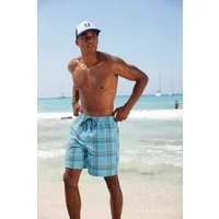 H.I.S Badeshorts Karo mit kontrastfarbiger Kordel