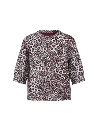 Marc Cain Sports - Oversized Shirt mit Leo Print rhododendron - Gr. - 44