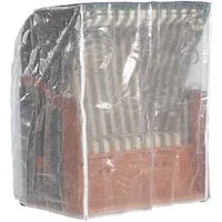 SonnenPartner Strandkorb-Schutzhülle Schutzhülle transparent, 1-Sitzer, mittelschwere 100cm x 110cm x 156cm