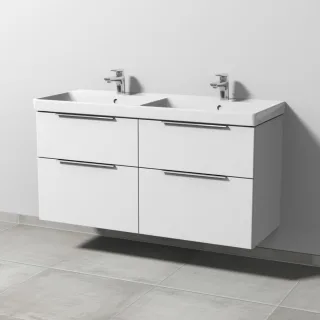 Sanipa 3way Waschtischunterbau zu Villeroy & Boch Avento Waschtisch mit 4 Auszügen, Weiß-Soft UM62543