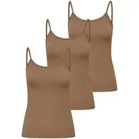 ONLY Spaghettitop Only Damen 3er-Pack Basic Spaghetti-Träger Top