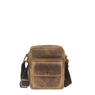 Umhängetasche Herren Leder Vintage antikbraun | Kleine Greenburry Schultertasche für Männer 1542-25