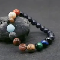 Stelby Armband Universum Armband Naturstein Perlen von Planeten