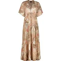 Monari Blusenkleid Kleid mocca gemustert