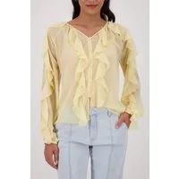 Monari Georgettebluse Bluse Georgette Rüschen Regular fit mit Volants