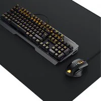 Titanwolf Mechanisches Keyboard, Mouse & XXXL Mousepad Gaming Bundle Tastatur-, Maus- und Mauspad-Set, (Spar-Set, 3 St), 1200x600 Mauspad, Keyboard mit Anti-Ghosting + LED, Maus mit 10800dpi