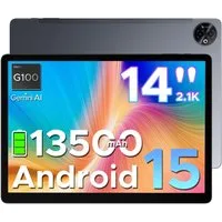 DOOGEE 2026 DOOGEE Tablet Tab E3 Max 14 Zoll 13500mAh, Helio G100 Android 15 Tablet (14", 256 GB, Android 15, 4G, 256GB ROM /2TB, 16MP + 8MP, Gemini AI/4G LTE/5G WLAN/GPS/GMS)