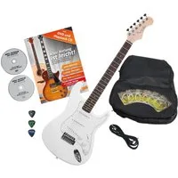 Rocktile E-Gitarre "Sphere Classic" elektrische Gitarre, ST-Style, Anfängerset, 6-St., inkl. Kabel, Tremolohebel, Gigbag, Ersatzsaiten Plektren und Schule, 3x Single Coil Tonabnehmer, 21 Bünde, Engineering Wood Griffbrett