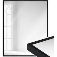 WANDStyle Wandspiegel H270, Schwarz, matt, aus Aluminium im Stil Modern