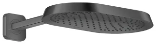 Hansgrohe AXOR ShowerSphere Kopfbrause 370/220 1jet EcoSmart mit Brausearm, Brushed Black Chrome, 39 39749340