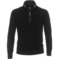 Redmond Troyer REDMOND Casual Herren Strick-Troyer Comfort Baumwolle Schwarz