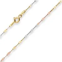Schmuck Krone Goldkette 1,5mm Fantasiekette aus 585 Gelbgold 45cm, Gold 585