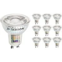 SEBSON LED-Leuchtmittel GU10 LED Lampe 5W warmweiß 380lm 3000K 230V Leuchtmittel - 10er Pack, 10 St.