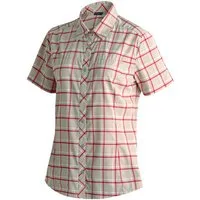 Maier Sports Funktionsbluse Kendra S/S W Damen Bluse, leichte Kurzarmbluse, Blusen-Shirt, Karobluse, Reg Fit