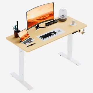 Homavo Schreibtisch, Natur, Metall, Recyclingholz, Rechteckig, 60x117x110 cm, Arbeitszimmer, Schreibtische, Bürotische