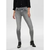 ONLY Skinny-fit-Jeans ONLBLUSH MID SK ANK RW REA0918 NOOS mit ausgefranstem Saum